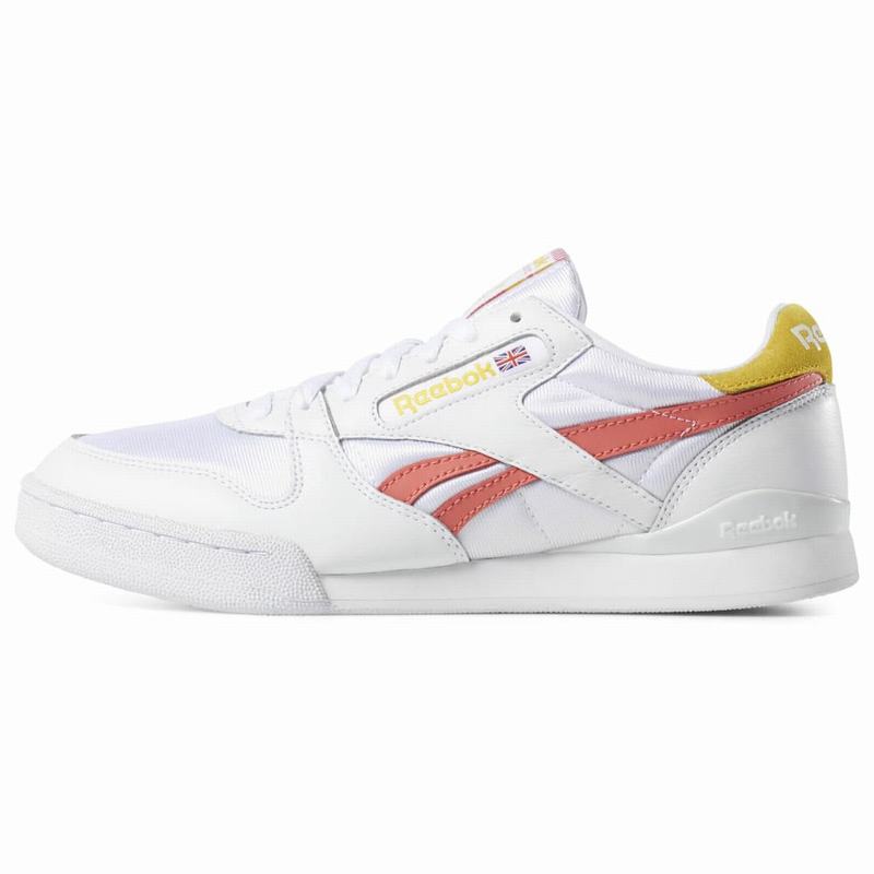 Tenisi Reebok Phase 1 Pro Barbati Albi/Galbeni/Roz Romania MW4452MH